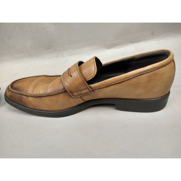 ECCO Melbourne Slip On Leather Penny Loafer Amber Men’s Size 12/12.5 - Picture 7 of 10